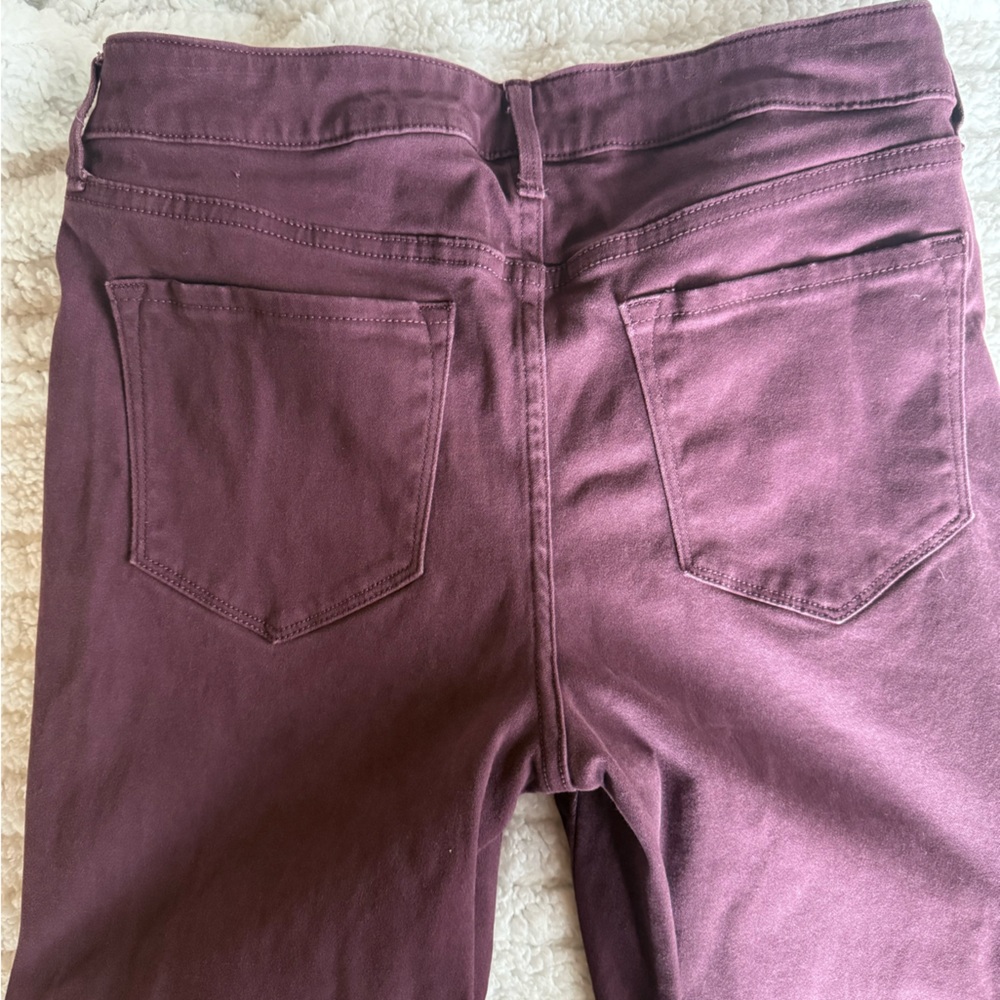 Old Navy Rockstar Midrise Deep Plum Skinny Jeans - Size 8 - Picture 2 of 7
